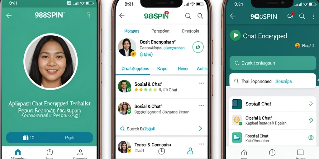 Tampilan antarmuka aplikasi 988SPIN yang menarik dan mudah digunakan.