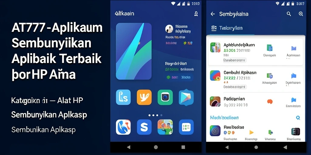 Antarmuka pengguna AT777 yang sederhana dan efektif untuk sembunyikan aplikasi.