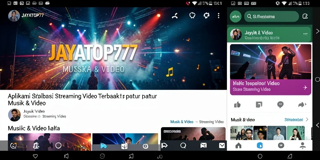 Antarmuka aplikasi JAYATOP77 yang intuitif untuk streaming video.
