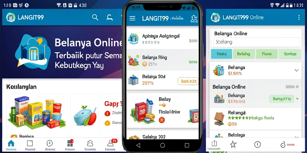 Tampilan antarmuka aplikasi LANGIT99 yang ramah pengguna.