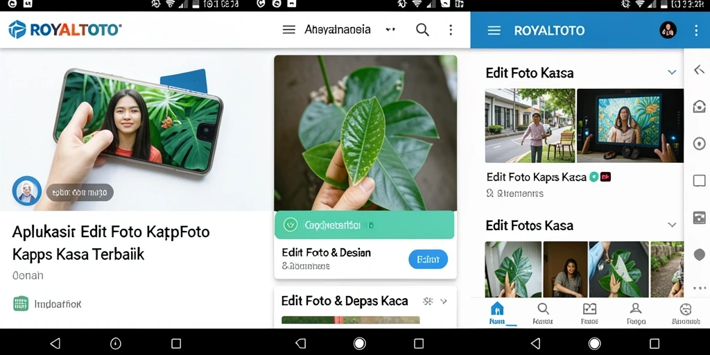 Antarmuka pengguna ROYALTOTO untuk edit foto kertas kaca yang menarik.